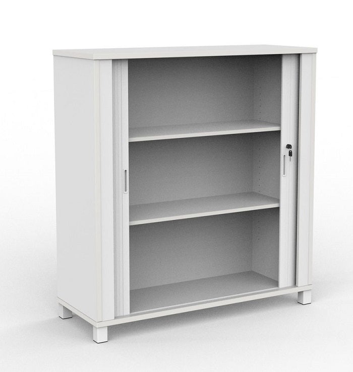 Cubit Tambour door storage unit-1300H x 1200W-optional planter box- White only