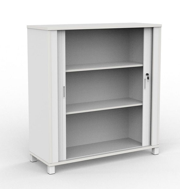 Cubit Tambour door storage unit-1300H x 1200W-optional planter box- White only