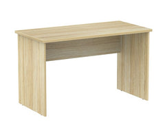 Cubit Slab end Office Desk-Traditional Fixed height office desk-Melamine Oak finish