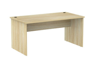 Cubit Slab end Office Desk-Traditional Fixed height office desk-Melamine Oak finish