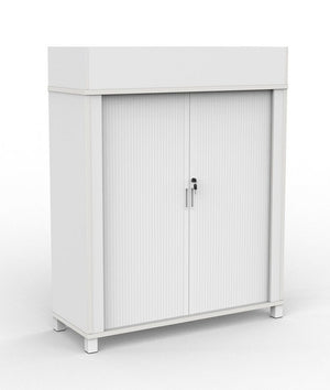 Cubit Tambour door storage unit-1300H x 1200W-optional planter box- White only