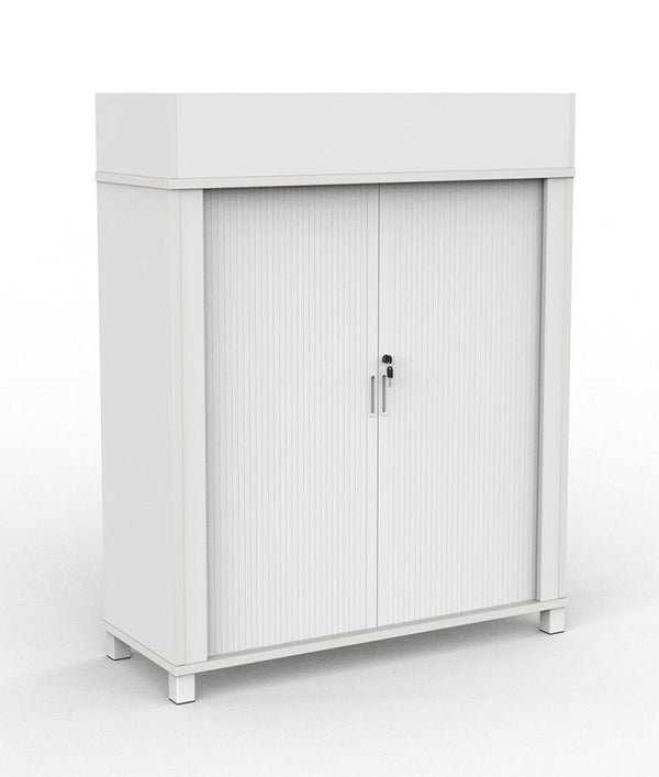 Cubit Tambour door storage unit-1300H x 1200W-optional planter box- White only