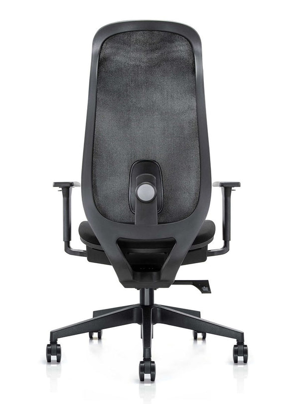 Cygnet contoured mesh back meeting chair with arms- full body support-lumber support