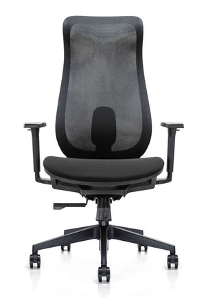 Cygnet contoured mesh back meeting chair with arms- full body support-lumber support