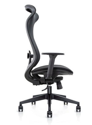 Cygnet contoured mesh back meeting chair with arms- full body support-lumber support