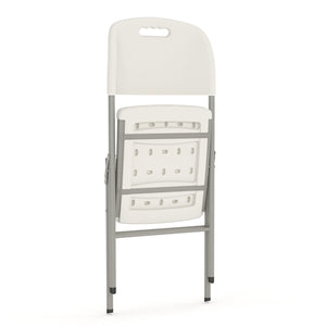 Deluxe Folding White Chair-Cafeteria-training-Education-function chair| Run out special