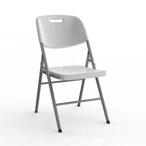 Deluxe Folding White Chair-Cafeteria-training-Education-function chair| Run out special