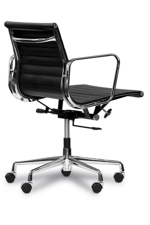 Eames replica classic Leather boardroom-meeting chair-Chrome frame-