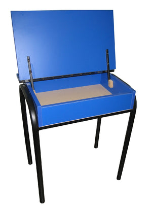 NZ made-Flip top desk -steel frame desk with storage- Melteca colour options