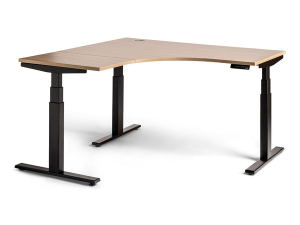 Enhance electric sit to standing Workstations- Black and White adjustable 3 column frames-adjust 630 -1250mm high