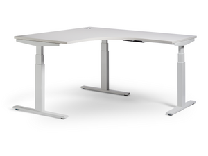 Enhance electric sit to standing Workstations- Black and White adjustable 3 column frames-adjust 630 -1250mm high