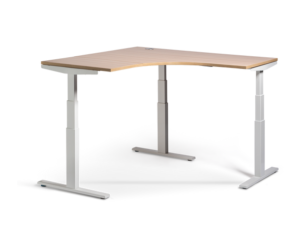 Enhance electric sit to standing Workstations- Black and White adjustable 3 column frames-adjust 630 -1250mm high