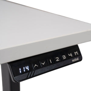 Enhance electric sit to standing Workstations- Black and White adjustable 3 column frames-adjust 630 -1250mm high