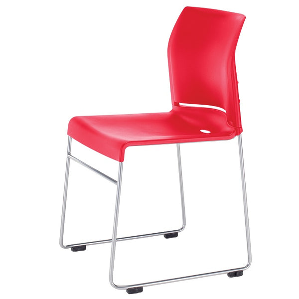 Envy stacking skid base Chair| polypropylene shell 4 colours| conference-meeting-hospitality-education seating