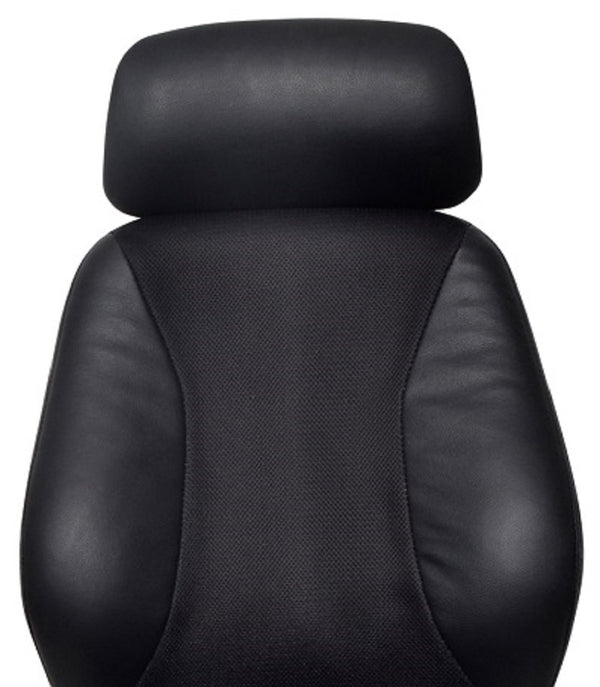 Everest high back executive chair with arms- Leather and mesh upholstery- flat pack delivery