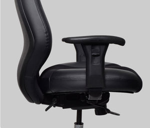 Everest high back executive chair with arms- Leather and mesh upholstery- flat pack delivery