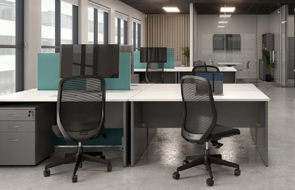 Flex Mesh High back Office Chair with Fixed Arms & Reclining seat back