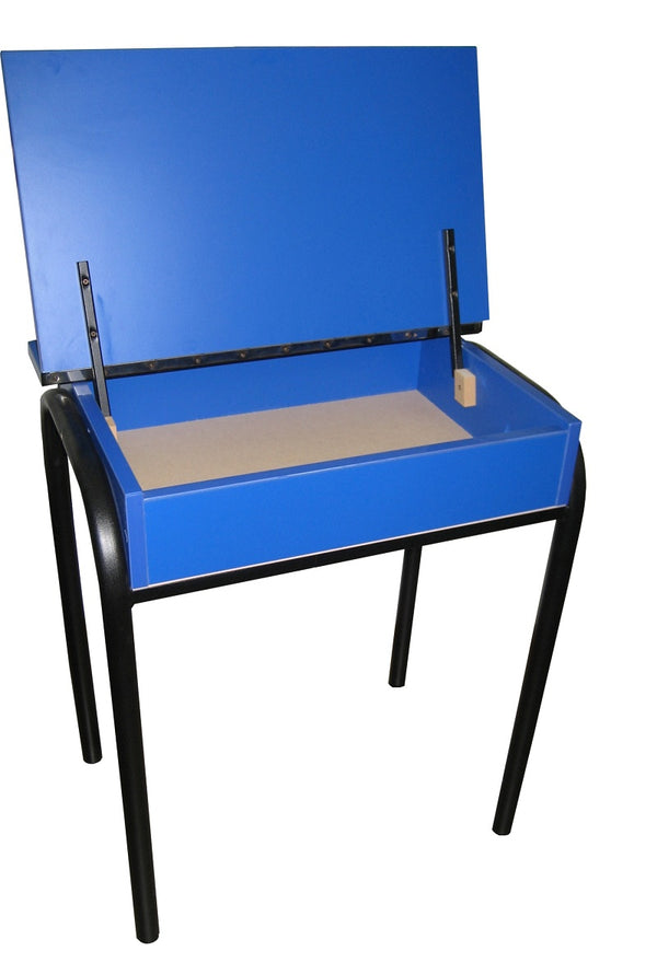 NZ made-Flip top desk -steel frame desk with storage- Melteca colour options