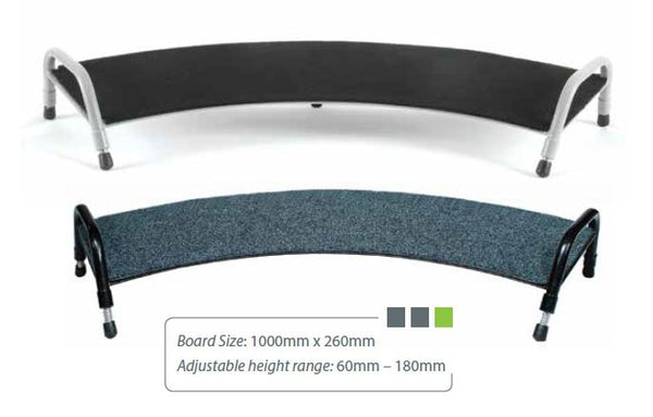 Desk Footrest - Large curved footrest -adjustable height and angle
