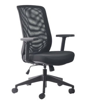 Gene high back recliner meeting chair with arms- 3 Mesh or 4 Fabric colours-express flat pack delivery