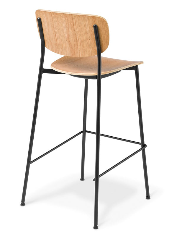 Grove bar stool- stacking bar stool with Oak plywood seat