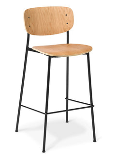 Grove bar stool- stacking bar stool with Oak plywood seat