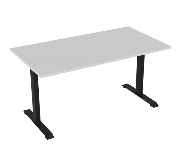 Haven Office Desk| fixed height steel frame in White or Black | 15 year warranty