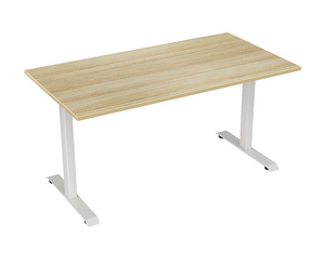 Haven Office Desk| fixed height steel frame in White or Black | 15 year warranty