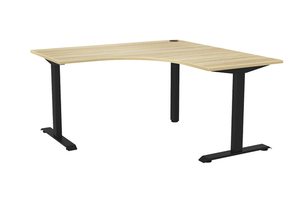 Haven Office corner Workstation| fixed height steel frame in White or Black | 15 year warranty