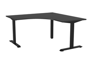 Haven Office corner Workstation| fixed height steel frame in White or Black | 15 year warranty