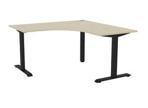 Haven Office corner Workstation| fixed height steel frame in White or Black | 15 year warranty