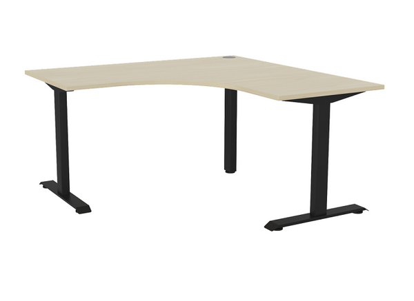 Haven Office corner Workstation| fixed height steel frame in White or Black | 15 year warranty