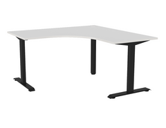 Haven Office corner Workstation| fixed height steel frame in White or Black | 15 year warranty