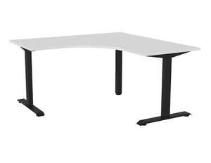 Haven Office corner Workstation| fixed height steel frame in White or Black | 15 year warranty