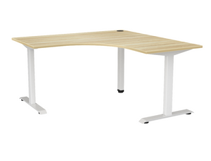 Haven Office corner Workstation| fixed height steel frame in White or Black | 15 year warranty