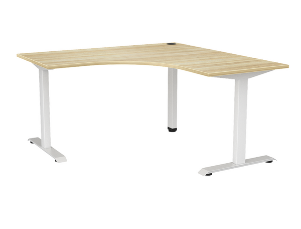 Haven Office corner Workstation| fixed height steel frame in White or Black | 15 year warranty
