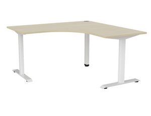 Haven Office corner Workstation| fixed height steel frame in White or Black | 15 year warranty