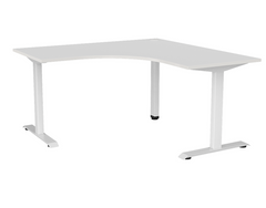 Haven Office corner Workstation| fixed height steel frame in White or Black | 15 year warranty