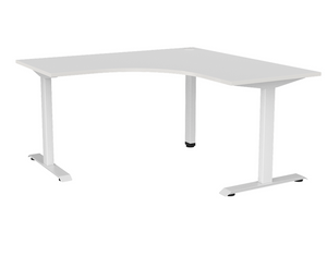 Haven Office corner Workstation| fixed height steel frame in White or Black | 15 year warranty