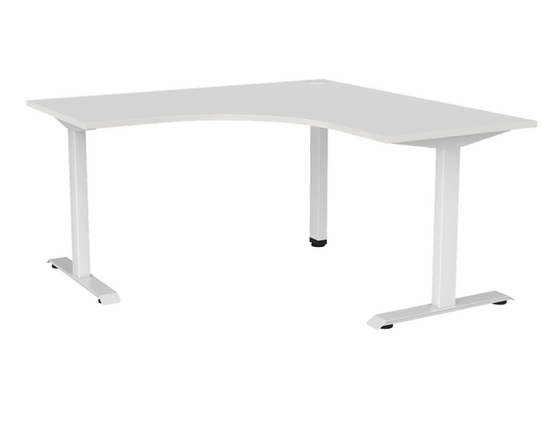 Haven Office corner Workstation| fixed height steel frame in White or Black | 15 year warranty