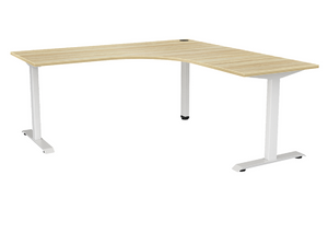 Haven Office corner Workstation| fixed height steel frame in White or Black | 15 year warranty
