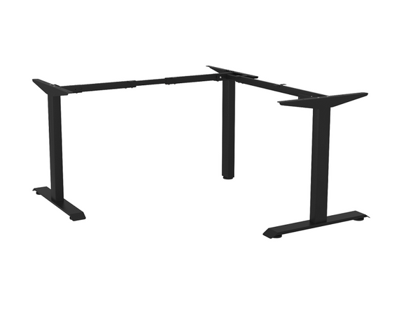 Haven Office corner Workstation| fixed height steel frame in White or Black | 15 year warranty