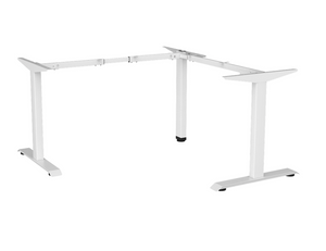 Haven Office corner Workstation| fixed height steel frame in White or Black | 15 year warranty