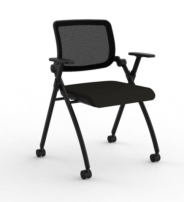 Hub mesh back folding Conference, Training or Meeting chair | optional linking-writing tablet | Indent only