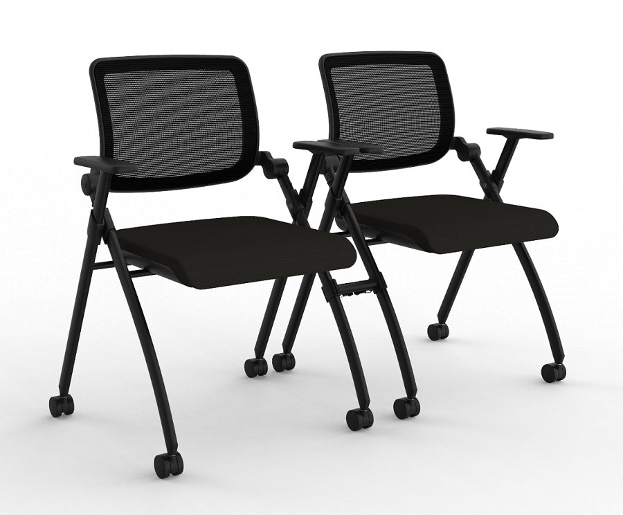 Hub mesh back folding Conference, Training or Meeting chair | optional linking-writing tablet | Indent only