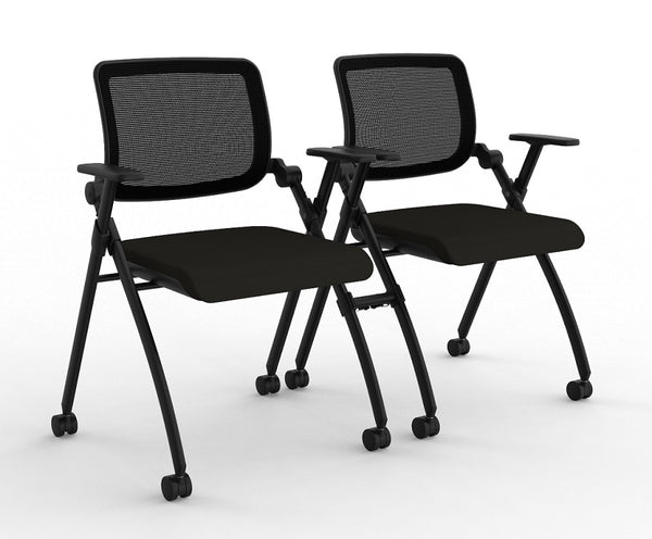 Hub mesh back folding Conference, Training or Meeting chair | optional linking-writing tablet | Indent only