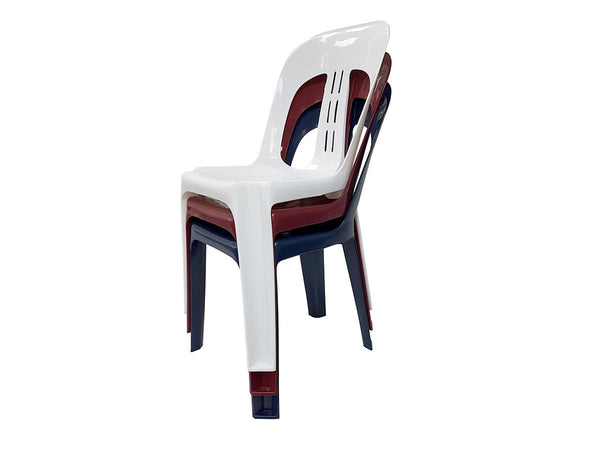 Inde Barrel stacker chair-3 UV stabilised colours-robust education-social club stacking chair