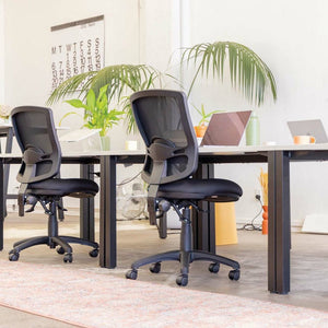 Java Mesh High Back office chair-3 lever ergonomic adjustment| Black fabric-flat pack delivery
