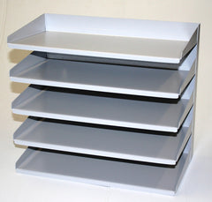 Desk top steel sloping letter tray- 5 Tier letter tray