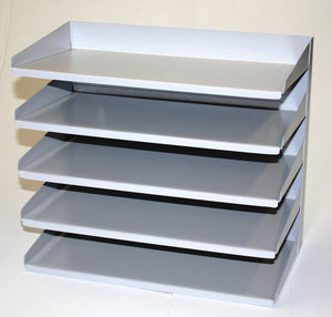 Desk top steel sloping letter tray- 5 Tier letter tray